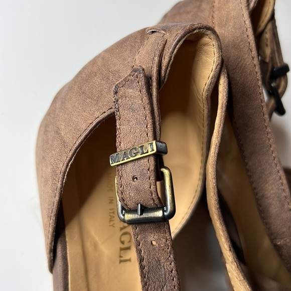 Bruno Magli Made In Italy Brown Leather Sandals Size 40 - 10 - Picture 5 of 8